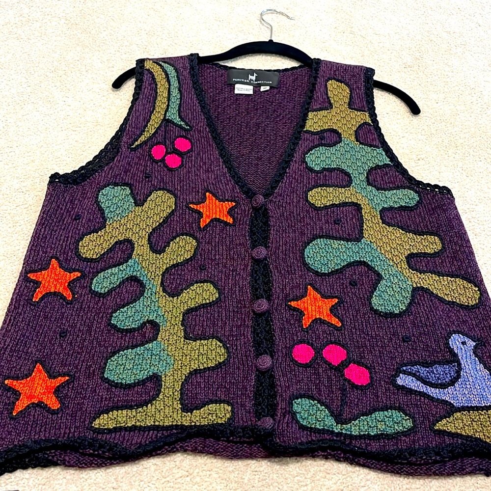 Purple Peruvian Connection vest Medium